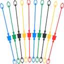 Tondiamo 10sets Hydraulic Dust Caps & Plugs Set, Quick Coupler Cover Hydraulic Hose Male Dust Cap and Female Plug Cover Compatible with 1/2" Flat Face Couplings(Red,Blue,Black,Yellow,Green)