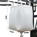 10Pack ewori Duffle Top Spout Bottom FIBC Jumbo Bulk Bag One Ton Bag 35.4"L x 35.4"W x 43.3"H 3300lbs SWL Safty Factor 3:1 Heavy Duty Construction Super Sandbags Woven Polypropylene Bags (10), X-Large