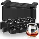Mooues Clear Ice Cube Maker, 8 Large Whiskey Ice Cubes Mold, 2 Inch Silicone Ice Cube Tray, Easy-Release Sphere Ice Maker,Bourbon Gifts For Men Dad Boyfriend Boss Who Have Everything (XXL)