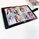 A5 Kpop Photocard Binder, 6 Ring Binder Collectors Album with 240 Card Slots, PU Leather Cover for Organizing K-Pop, Trading Cards, Game Cards & Memorabilia (Black)