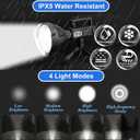 Rechargeable Spotlight Flashlight High Lumens 3,000,000L, Super Bright Led Spot Light Outdoor with Adjustable Tripod, 4 Modes High Powered Handheld with USB C, Waterproof for Boat, Emergency