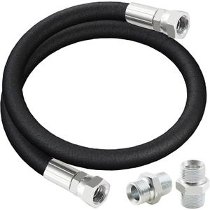 Compressor Jumper Hose 3/4" x 40"Length with 3/4 Rotate Male Connectors, 700PSI Rubber Compressor Hose