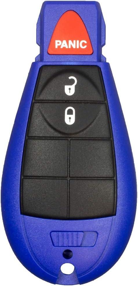 1 New Blue Keyless Entry 3 Buttons Remote Start Car Key Fob Fobik M3N5WY783X, IYZ-C01C 56046707AE for Town Country Dodge Challenger Charger Durango Grand Caravan Journey & Ram