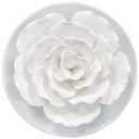 Passive Diffuser for Essential Oil-Ceramic Diffuser Non Electric Oil Diffusers for Small Mini Room, Desk Decorative, Bathroom (White Hibiscus)