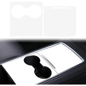 Center Console Wrap White for Tesla Model 3/Y 2021-2025,Console Cover for Tesla Interior Decor Accessories(Not for M3 Highland/My Juniper)
