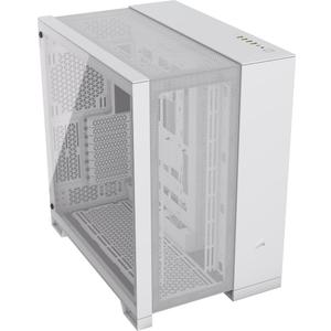 CORSAIR 6500D AIRFLOW Mid-Tower ATX Dual Chamber PC Case  Tempered Glass  Reverse Connection Motherboard Compatible  No Fans Included  White