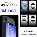 Temdan Compatible with iPhone 16e Case Waterproof, Built-in Screen & Camera Protector IP68 Underwater Full Body 16FT Military Dropproof Shockproof Phone Case for iPhone 16e 6.1"-Black/Clear