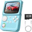 R36T Retro Gaming Console, 3.5'' IPS Screen CRT-Inspired, Handheld Game Console with 18000+ Classic Games Supports WiFi Networked Fighting and OTG, 3500mAh Battery, with Portable Case