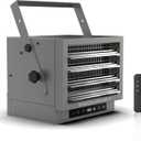 InoKraft 7500W Electric Garage Heater with Remote, Ceiling Mount Fan Forced Shop Heater with Digital Thermostat, 240V Hardwired Space Heater for Garage&Workshop, 12-hour Timer and Overheat Protection