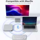 OMOTON Wireless Keyboard for Mac, Compact Ultra-Slim Design (No Number Pad), Stable Bluetooth Keyboard for Mac, Ergonomic and Portable, Compatible with MacBook Pro/Air/iMac, Silverwhite