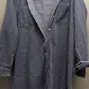 Zilcremo Women Denim Shirt Dresses Long Sleeve Distressed Jean Dress Button Down Casual Tunic Top, 2XL