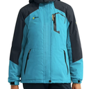 GEMYSE Women's Mountain Waterproof Ski Snow Jacket Winter Windproof Rain Jacket(Acid Blue, L)