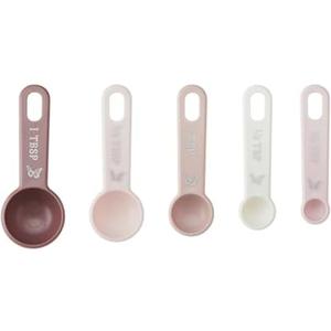 Dolly Parton Measuring Spoon Set with Butterfly Accents, Easy-Read Markings, Nesting Design with Ring, 5-Piece, 1/4 tsp to 1 tbsp