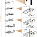 Over The Door Purse Organizer Metal 6 Tiers, Purse Storage for Closet, Hangbag Hanger for Wall, Door Organizer Hanging, Bag Hanger and Holder for Closet, for Bathroom, Pantry