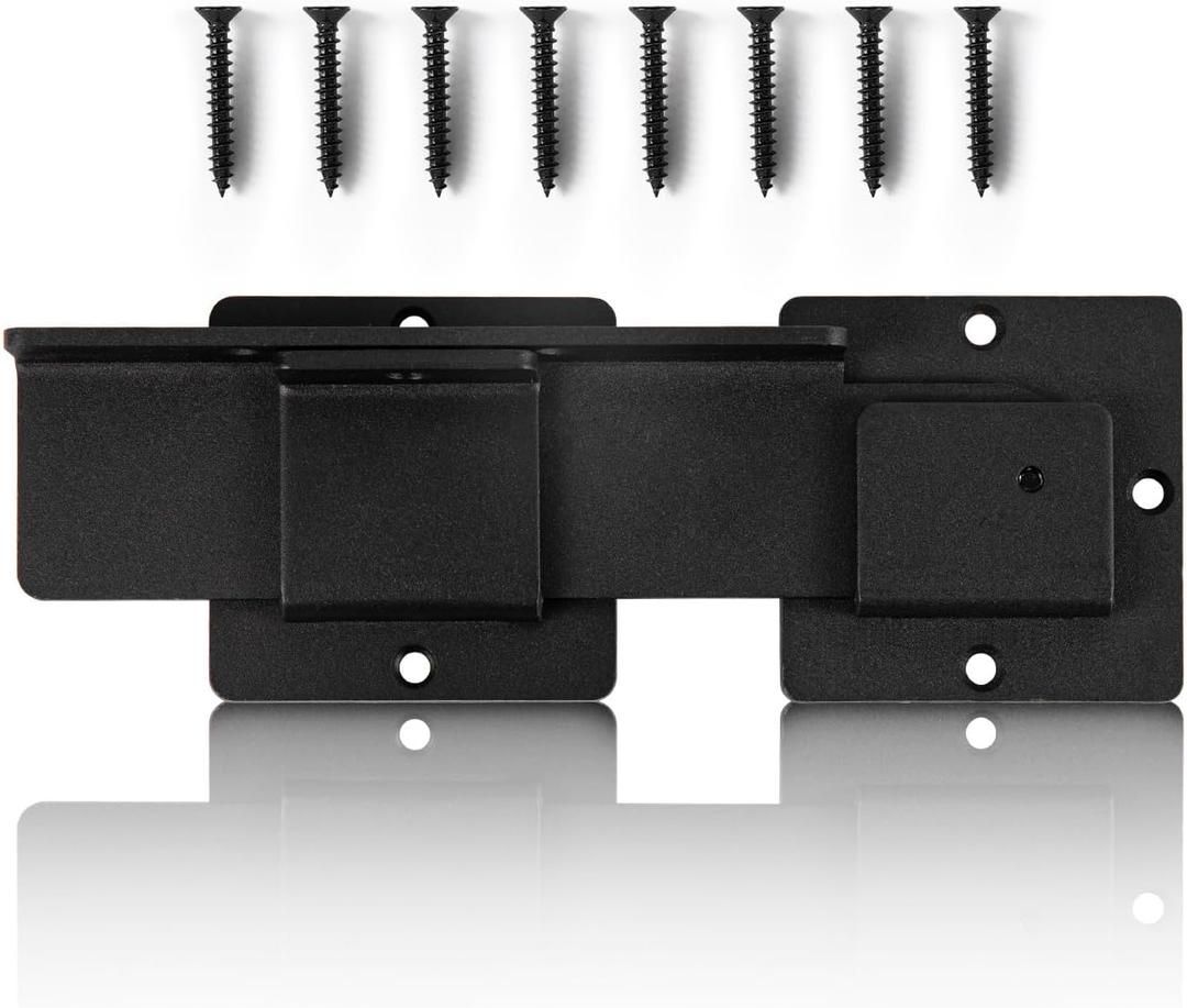 9" Flip Gate Latch Lock with Padlock Hole, 4mm Aluminum Anti-Rust Alloy Door Latch for Outdoor Wooden Fence, Sliding Swing Open Door,Wooden Fence, Barn Door, Shed,Yard,Screws (9 in - 1 Pack)