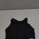 Women's Sports Bra Swim Tops for Under Shirt Bikini Top Bathing Suit Modest High Neck Quick Dry Removable Padded UPF50+ (Medium, Black)