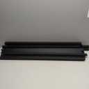 ZONEGRACE 25 Pack 29.5 Inch Black Aluminum Rectangular Deck Balusters with End Caps & Stainless Steel Screws, Face Mount Railing Spindles for Deck Porch Stair Balcony