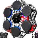 NEXYREK Music Boxing Machine for Adults & Kids, Smart Wall Mounted Electronic Boxing Training Device with Gloves, 9 Modes 9 Speeds, Bluetooth Punching Machine with LED Counting Display for Home Gym