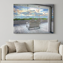 DI SA 12×24 Swing At Beach Framed Art