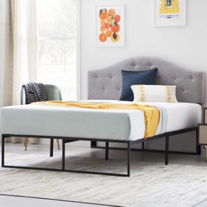 Linenspa Metal Platform Bed Frame - Under Bed Storage Space - No Box Spring Needed - 14" High - Modern Contemporary - Sturdy Steel - Light Weight - Easy Assembly - Tool Included - Twin XL Size