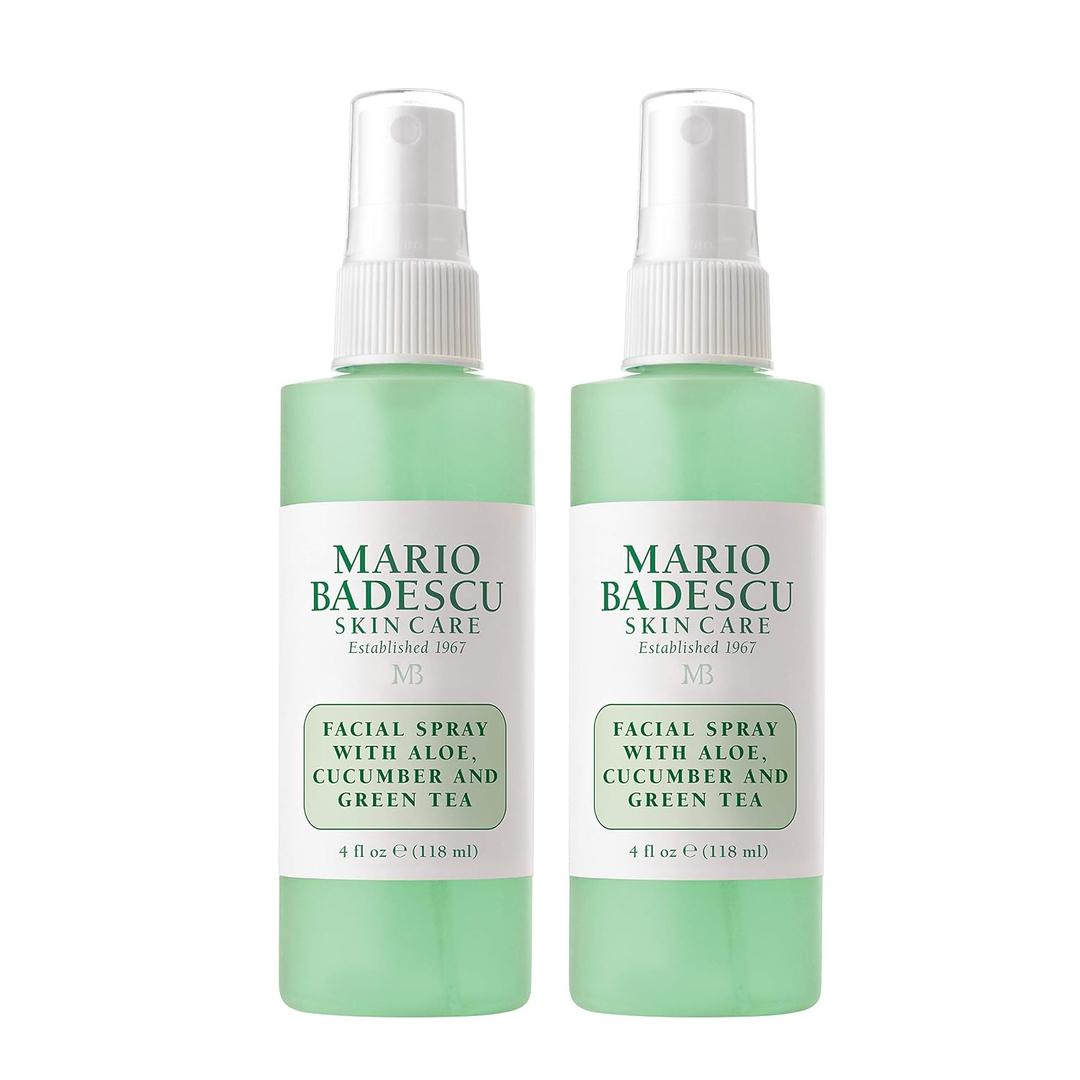Mario Badescu Facial Spray with Aloe, Cucumber and Green Tea for All Skin Types, Face Mist that Hydrates & Invigorates