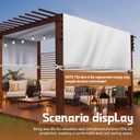 Universal Pergola Replacement Canopy Outdoor Canopy Shade Cover Waterproof Shade Top Cover for Outdoor Patio Porch Backyard (14 x 10 ft,Beige)