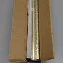 Brass Window Curtain Rod, 28-56 Inch, 1 Inch Diameter, Adjustable with Aluminum Finials and Brackets, Wrap Around Design