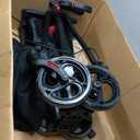 Rollator Walkers for Seniors with Seat, Aluminum Ultra-Compact Travel Rolling Walker, 350lbs Capacity, 20" Extra-Wide Seat, Heavy-Duty, Easy Folding, Height Adjustable for Tall over 6ft, 8" Big Wheels (Black)