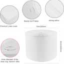 Lamp Shades Set of 2, Drum Lampshade for Table Lamps Floor Lamp, 12" Top X 12" Bottom X 8" High White Large Line Fabric Lamp Shades, Easy Assembly Replacement Lampshades