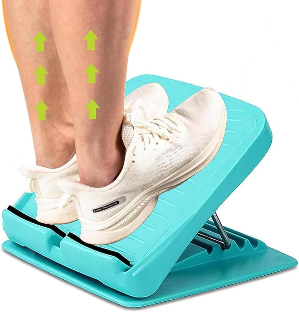 Slant Board, Adjustable Incline Board and Calf Stretcher, Stretch Board for Stretching Tight Calves or Plantar FasciitisFoot Stool Adjustable Strength Training Equipment Leg Exercise Machines (Blue)