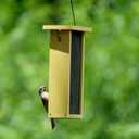 Finch Fare Recycled Plastic Thistle Mesh Bird Feeder for Wild Birds and Outdoor Décor, Dual-Sided Feeding & Removable Mesh Panels, 1.375 Quart Capacity, Yellow