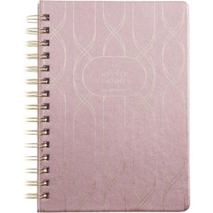 russell+hazel 2025 Vegan Leather Black Weekly Planner, 12 Month Calendar (Small, Blush)