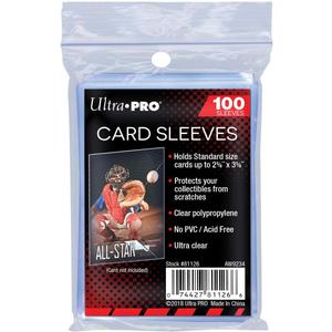 Ultra PRO - Penny Sleeves Clear Soft Card Sleeves 100ct. 2.5" x 3.5", Protect and Store Valuable Sports Cards, Baseball Cards, Football Cards, Basketball Cards and Even Gaming Cards, MTG & DND