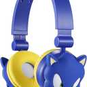 Sonic The Hedgehog - Kids Bluetooth Headphones, Wireless & Wired Over-Ear Headphones with Safe Volume, Adjustable Headband, Rechargeable Battery & Stereo Sound  Perfect for School, Home, & Travell