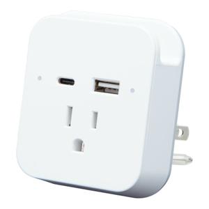 Helix Power Up Multi Port Wall Charger Dual USBC and USB a Ports with Outlet