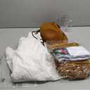 Toulite 6 Pcs German Oktoberfest Costume Set for Men Lederhosen Suspender Shirt Hat Socks Beer Stein for Festival XL Size