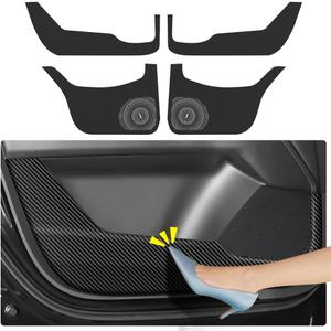 Car Door Anti Kick Pad for Mazda CX-5 CX5 2017 2018 2019 2020 2021 2022 2023 2024 2025 Accessories Carbon Fiber style Leather Sticker Door Sill Protector Cover Edge Guard Side Mat Interior Dirty