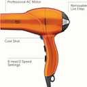 Infiniti PRO CONAIR Hair Dryer with Diffuser, Professional AC Motor, Tourmaline Ceramic Technology Blow Dryer, Includes Concentrator and Blowout Brush,  Orange