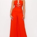 FASHIONNOVA, Jumpsuit tomato cross neckline, size S