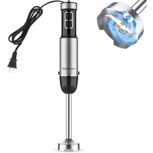 Immersion Blender Handheld, 800W Powerful Electric Hand Blender with Titanium Alloy Blades, 12 Speeds & Turbo, Electric Hand Mixer for Smoothies, Soups, Baby Food and Purees