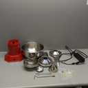 Milk Cream Centrifugal Separator Electric descremadora de leche 100L/H Capacity Cream Maker with 5L 304 Stainless Steel Bowl for Fresh Goat Cow Milk, 110V 100W