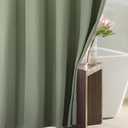 Sage Green Shower Curtain: Heavy Duty Textured Waffle Shower Curtains for Bathroom - 256 GSM Water Repellent Washable Thick Polyester Cloth Bath Curtain - 72x72