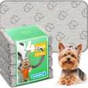 FXW Washable Pee Pads for Dogs, Puppy Pads with Super Absorbent, Specifically Designed for 24inch Cages, 17" x 23" Rectangle, Khaki, 4 Packs