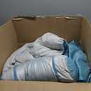 King Comforter Set, Blue, 7 Pieces in a Bag, Ultra Soft Jacquard with Solid Piecework, Luxury Bed Set with Comforters, Bed Skirt, Pillow Shams and Decorative Pillows