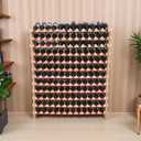 Wine Rack freestanding Floor Cabinet 144bottle Wood Stackable Storage Modular Wine Holder Display Shelves, 46""X 11.6"" X 55.5"