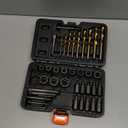 40 Pcs Bolt & Screw Extractor Set with Left Hand Cobalt Drill Bit Set, Easy Out Broken Stripped Screw Removal Tool for Damaged, Frozen, Studs, Rusted, Rounded-Off Bolts, Nuts & Screws, T15139