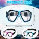 Fabbay 2 Pcs Adult Swimming Goggles with Nose Cover Diving Mask Elastic Strap Anti Fog Swim Snorkel Masks Wide View for Men Women Summer Diving Snorkeling Swimming