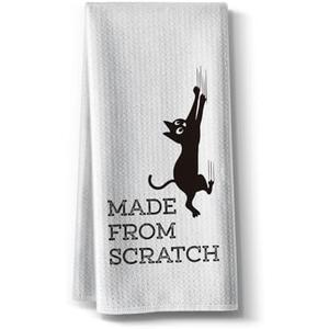 Hcaredee Funny Cat Kitchen Towels-Funny Joked Absorbent Tea Towel DéCor,Gifts for Cats Owner Mom Hostess Women New Home Housewarming Mama on Mother's Day,Birthday,Christmas,Thanksgiving16 x 24" Pack Of. 2
