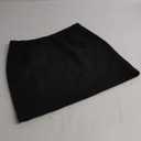 IDEALSANXUN Womens High Waist Plaid Skirt Bodycon Pencil Wool Mini Skirts (Medium, Suede Black)