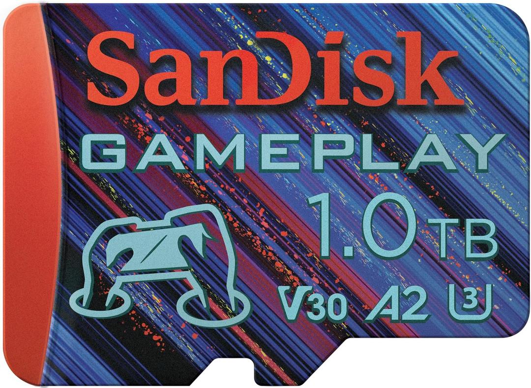 SANDISK 1TB Gameplay microSD Memory Card for Mobile Gaming - Up to 190MB/s, for Handheld Console Gaming - SDSQXAV-1T00-GN6XN